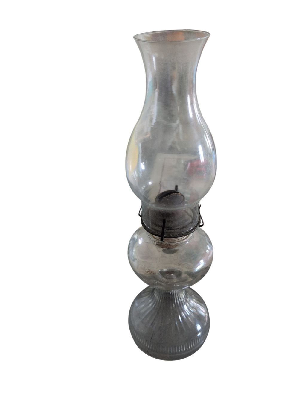 P&A Eagle Accents Vintage Glass Classic Clear Finish Oil Lamp